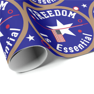 Freedom is essential Cheers   Wrapping Paper