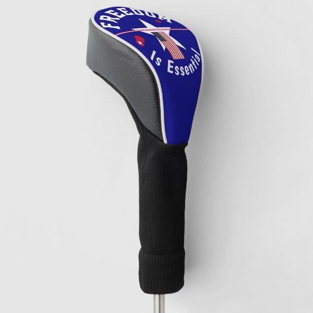 Freedom is essential  golf head cover (Angled)