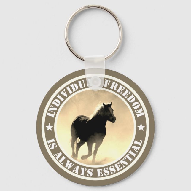 Freedom is Essential Key Ring (Front)