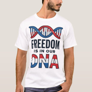 Freedom Is In Our DNA Patriotic Vector Shirt Desig