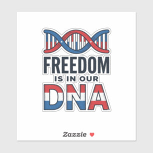 Freedom Is In Our DNA Patriotic Vector Shirt Desig