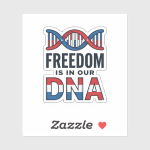 Freedom Is In Our DNA Patriotic Vector Shirt Desig