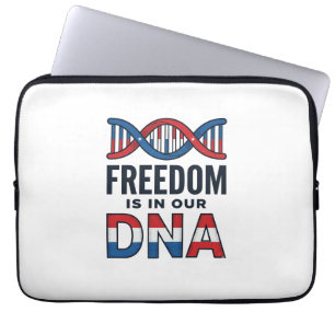 Freedom Is In Our DNA Patriotic Vector Shirt Desig Laptop Sleeve