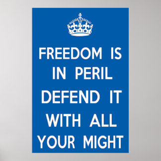 Freedom Is In Peril Poster