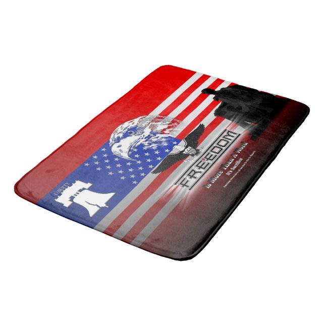 Freedom Is More Than A Word Hz Bath Mat (Angled)