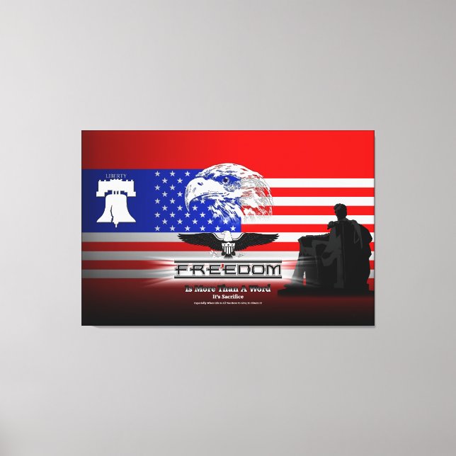 Freedom Is More Than A Word Hz Canvas Print (Front)