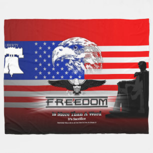 Freedom Is More Than A Word Hz Fleece Blanket