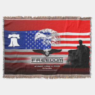 Freedom Is More Than A Word Hz Throw Blanket