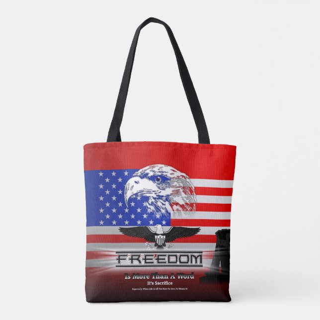 Freedom Is More Than A Word Hz TOte Bag (Back)