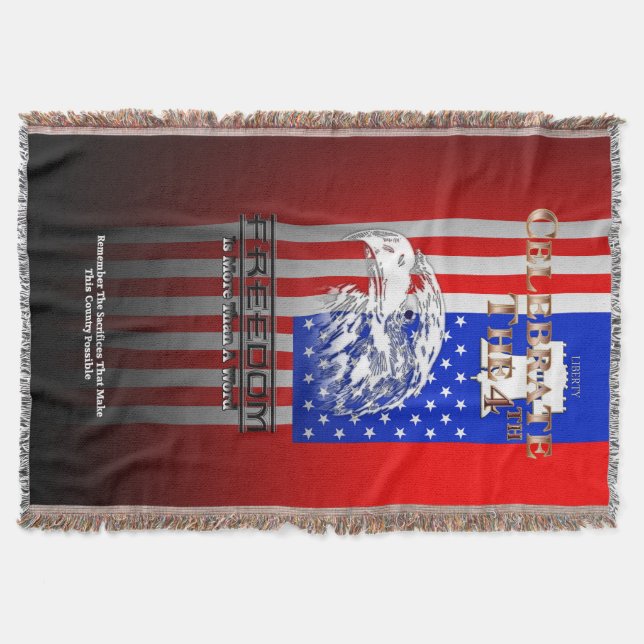 Freedom Is More Than A Word Liberty Throw Blanket (Front)