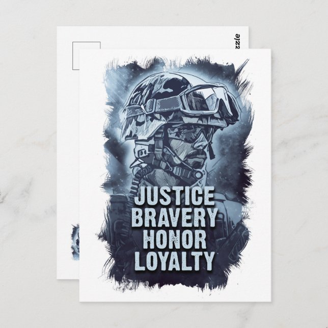 Freedom is Never Free Military and Soldier Quote Postcard (Front/Back)