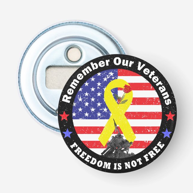 FREEDOM IS NOT FREE BOTTLE OPENER (Front)