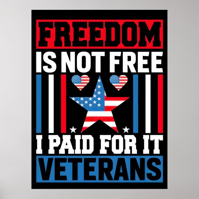 Freedom Is not Free – Thank You, Veterans, 2025,  Poster (Front)