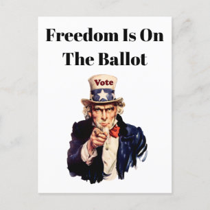 Freedom Is On The Ballot 2026 Postcard