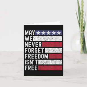 Freedom Isn`t Free Memorial Day Military Fallen So Card