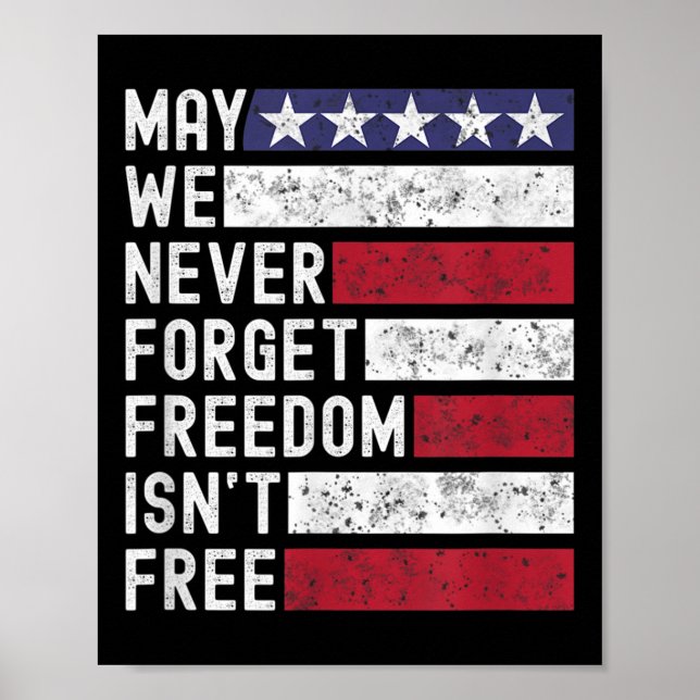 Freedom Isn`t Free Memorial Day Military Fallen So Poster (Front)