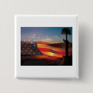 Freedom Isnt Free 15 Cm Square Badge