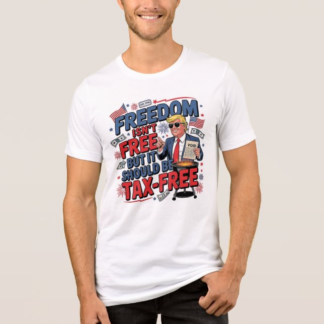 Freedom Isn't Free, But It Should Be Tax-Free! Tri-Blend Shirt (Front)