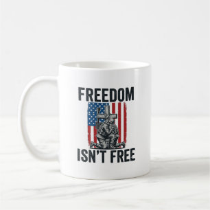Freedom Isnt Free Patriotic Soldier Memorial Coffee Mug