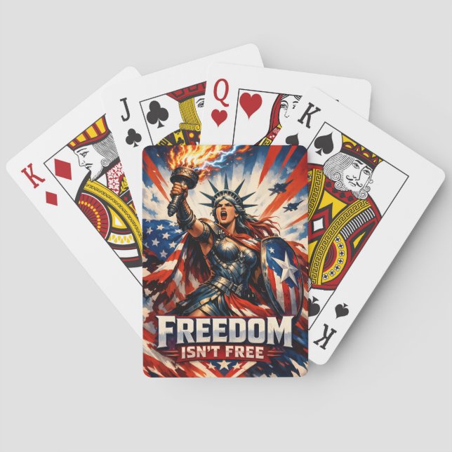Freedom Isn't Free  Playing Cards (Back)