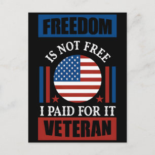 Freedom Isnt Free – Thank You, Veterans 2025 Postcard