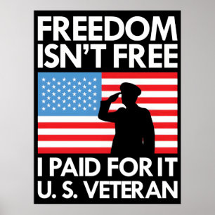 Freedom Isnt Free – Thank You, Veterans 2025 Poster