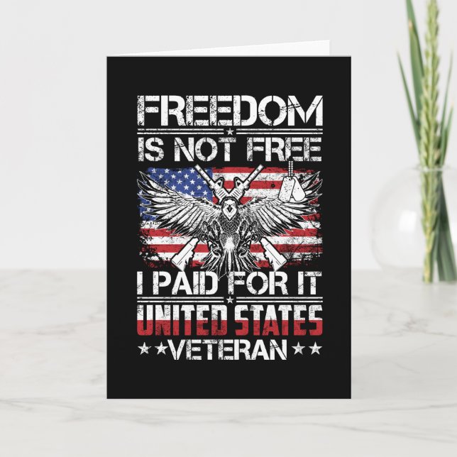 Freedom Isnt Free Veteran - American Eagle Card (Front)
