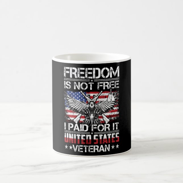 Freedom Isnt Free Veteran - American Eagle Coffee Mug (Center)