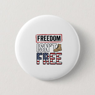 Freedom Isnt Free Vintage Patriotic Shirt Design_1 6 Cm Round Badge