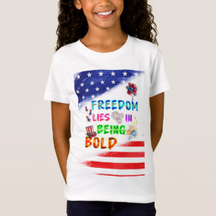 Freedom Jersey Lies In Being Bold T-Shirt