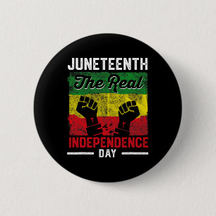 Freedom Juneteenth Real Independence Freedom Day  6 Cm Round Badge