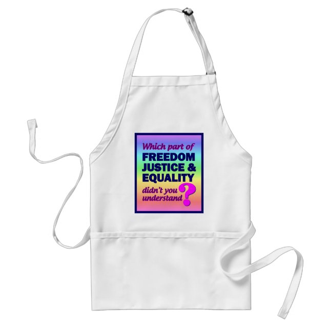 Freedom Justice Equality apron (Front)