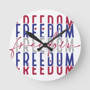 Freedom Kamala Harris Round Clock