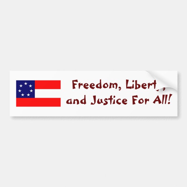 Freedom Liberty and Justice For All Bumper Sticker (Front)
