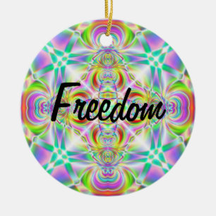 "Freedom - Liberty" Ceramic Tree Decoration