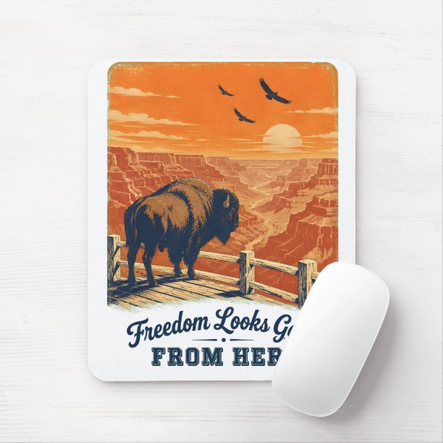 Freedom Looks Good Canyon Mouse Pad (With Mouse)