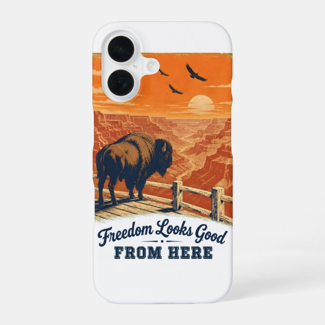 Freedom Looks Good Canyon Phone Case (Back)