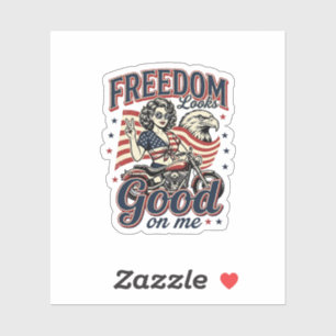 Freedom Looks Good Patriotic Vintage Eagle