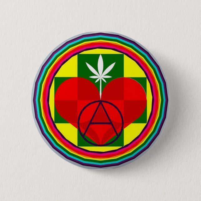 FREEDOM LOVE and JOY 6 Cm Round Badge (Front)