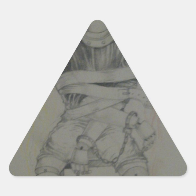 Freedom Love Peace and Unity Triangle Sticker (Front)