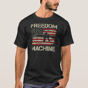 Freedom Machine Ar15 Gun Usa Flag 2nd Amendment O T-Shirt