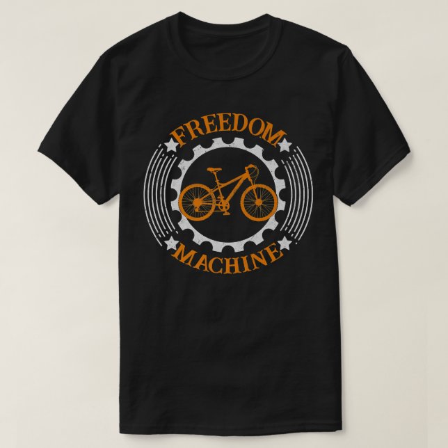 Freedom Machine E-Bike Mountain Bike Biker Cycle   T-Shirt (Design Front)