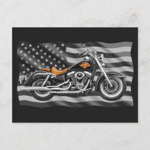 Freedom Machine Steel Over Stripes Power Ride   Holiday Postcard