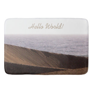 Freedom Man in Desert Ocean Sky any Text Bath Mat