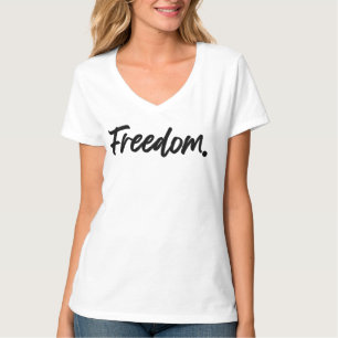 Freedom. Minimalist Black T-Shirt