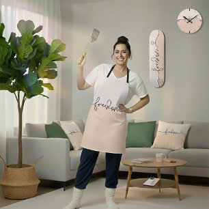 Freedom Minimalist Typography Design Apron