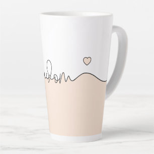 Freedom Minimalist Typography Design Latte Mug