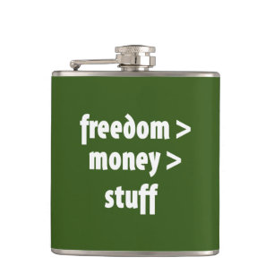 Freedom > Money > Stuff Hip Flask