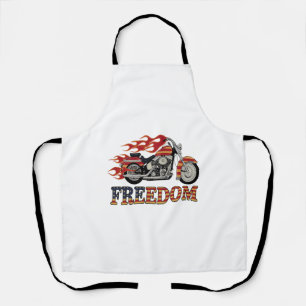 Freedom Motorcycle Flames Apron