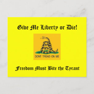 Freedom Must Bite the Tyrant Postcard